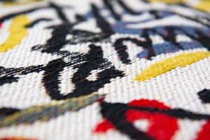 Louis de Pootere Gallery Graffito 100% PET Poly Mechanically Woven Jacquard Flatweave Abstract Rug Street Graph 7'10"