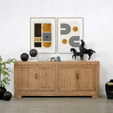 Capri Tall Sideboard Weathered Natural Wood 101X18X43H