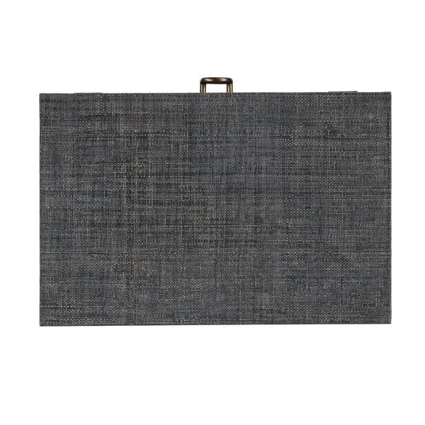 Butler Specialty Chatham Raffia Nightstand - Chic Woven Design With Sliding Drawer And Stylish Display Shelf For Home Charcoal Gmelina Arborea Wood,Mdf,Maple Veneer,Raffia,Aluminum 9147420-butler