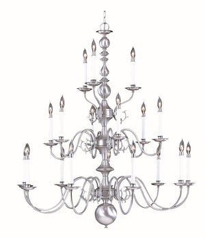 Framburg 18-light Rustic Jamestown Foyer Chandelier - Elegant Early American Craftsmanship For Your Home Satin Pewter Metal 9148 Sp