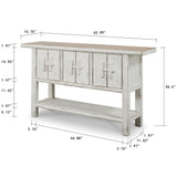 Lilys Amalfi Two Tones 3 Doors Console With Shelf Off White 63X16X36 9149-S