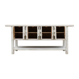 Lilys Amalfi Two Tones 4 Doors Console With Shelf Off White 84X18X36 Pre-Order Only 9149-L