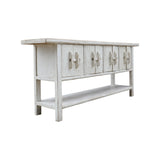 Lilys Amalfi Two Tones 4 Doors Console With Shelf Off White 84X18X36 Pre-Order Only 9149-L