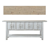 Lilys Amalfi Two Tones 4 Doors Console With Shelf Off White 84X18X36 Pre-Order Only 9149-L