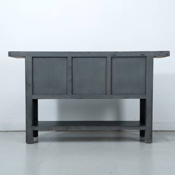 Lilys Amalfi Two Tones 3 Doors Console With Shelf Antique Black 63X16X36 9149B-S