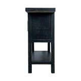 Lilys Amalfi Two Tones 3 Doors Console With Shelf Antique Black 63X16X36 9149B-S