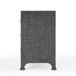 Butler Specialty Chatham 6 Drawer Dresser In Woven Raffia With Brass Pulls - Chic Storage Solution For Any Room Charcoal Gmelina Arborea Wood,Mdf,Maple Veneer,Raffia,Aluminum 9149420-butler