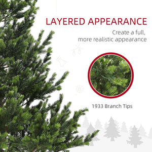 English Elm Homcom 6Ft Prelit Cedar Christmas Tree With Dual-Color Leds, Easy Assembly & 1933 Tips For Festive Cheer W2225P249693