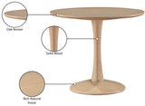 Tulip Natural Oak Dining Table 914Oak-T Meridian Furniture