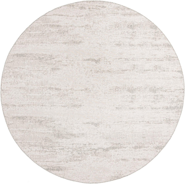 Unique Loom Outdoor Modern Cartago Machine Made Abstract Rug Gray, Ivory 10' 0" x 10' 0"