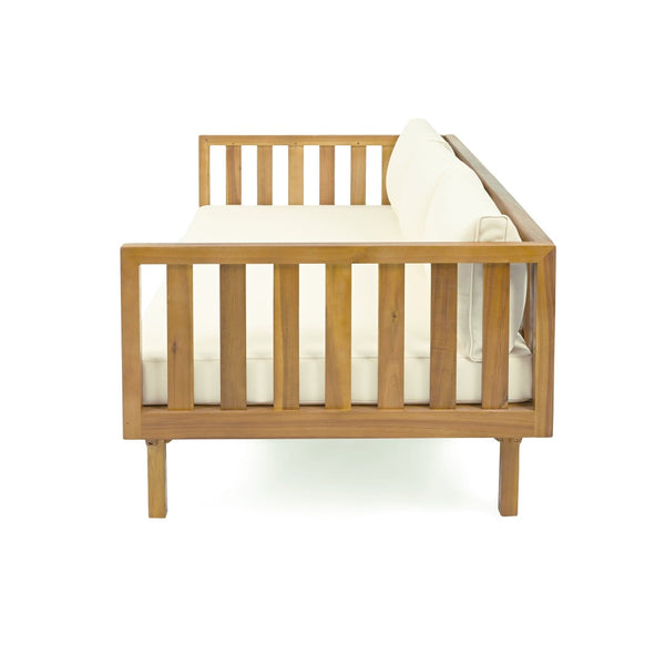 English Elm Christopher Knight Home® - Patio Claremont 3-Seater Daybed & Acacia Wood Coffee Table Set For Stylish Outdoor Comfort P2 N770P234486T_N770P205537B-GIGA