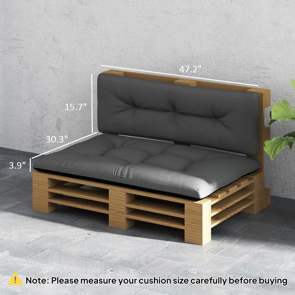 English Elm Thick Tufted Outdoor Pallet Seat and Back Cushions Fade Resistant Polyester Fill T3971P443757