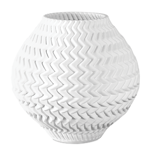 Plisse Contemporary 3D-Printed Ceramic Vase - A Timeless Blend of Modern Design and Artisan Craftsmanship