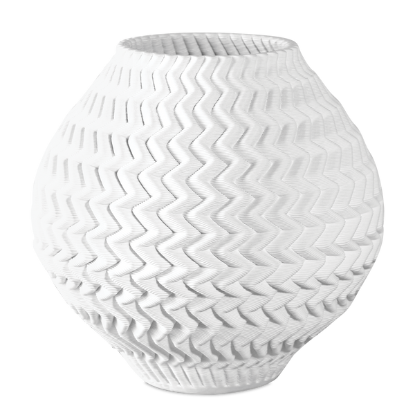 Plisse Contemporary 3D-Printed Ceramic Vase - A Timeless Blend of Modern Design and Artisan Craftsmanship