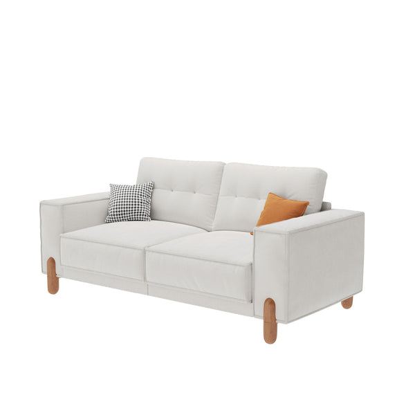 English Elm Couches Cloud-Like Chenille Loveseat 65" Compact Tufted Sofa 24" Deep Seat 900lb Sturdy Frame W2656P171901