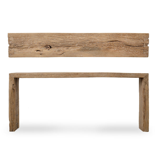 Lilys Vintage Waterfall Console Table Weathered Natural Approx.6-6.5Ft Long 9150-S