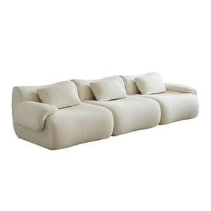 English Elm Modular Sectional Sofa - Space-Saving Modern Design, Cozy Sherpa Fabric, Perfect For Small Rooms W3622S00001