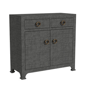 Butler Specialty Chatham Raffia Chest - Versatile 3 Drawer Storage Solution For Bedroom, Hallway, Or Living Room Charcoal Gmelina Arborea Wood,Mdf,Maple Veneer,Raffia,Aluminum 9151420-butler