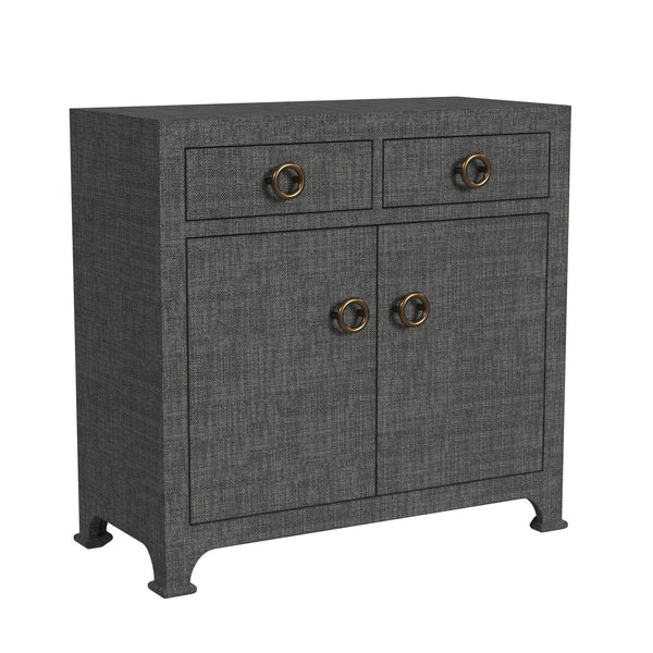 Butler Specialty Chatham Raffia Chest - Versatile 3 Drawer Storage Solution For Bedroom, Hallway, Or Living Room Charcoal Gmelina Arborea Wood,Mdf,Maple Veneer,Raffia,Aluminum 9151420-butler