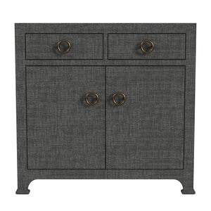 Butler Specialty Chatham Raffia Chest - Versatile 3 Drawer Storage Solution For Bedroom, Hallway, Or Living Room Charcoal Gmelina Arborea Wood,Mdf,Maple Veneer,Raffia,Aluminum 9151420-butler