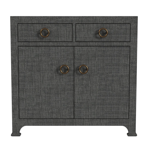 Butler Specialty Chatham Raffia Chest - Versatile 3 Drawer Storage Solution For Bedroom, Hallway, Or Living Room Charcoal Gmelina Arborea Wood,Mdf,Maple Veneer,Raffia,Aluminum 9151420-butler