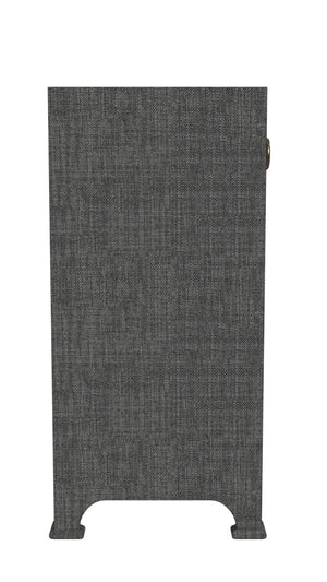 Butler Specialty Chatham Raffia Chest - Versatile 3 Drawer Storage Solution For Bedroom, Hallway, Or Living Room Charcoal Gmelina Arborea Wood,Mdf,Maple Veneer,Raffia,Aluminum 9151420-butler