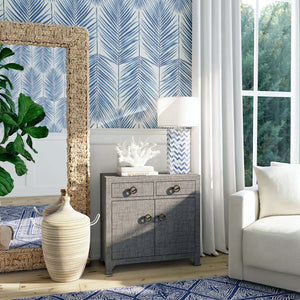 Butler Specialty Chatham Raffia Chest - Versatile 3 Drawer Storage Solution For Bedroom, Hallway, Or Living Room Charcoal Gmelina Arborea Wood,Mdf,Maple Veneer,Raffia,Aluminum 9151420-butler