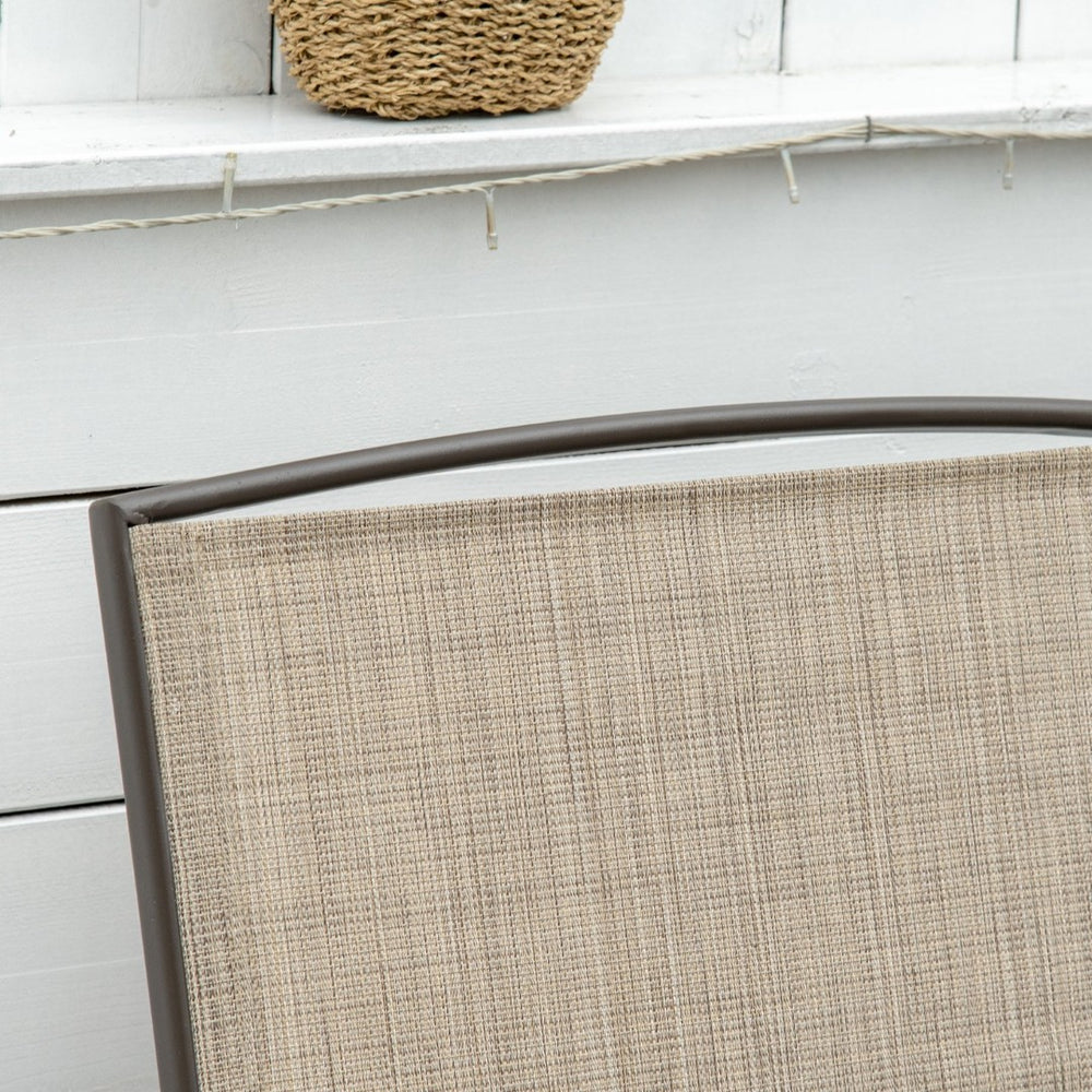 English Elm Outsunny Stylish Outdoor Glider Loveseat With Center Table, Comfortable Sling-Mesh For Relaxation W2225P174327-GIGA