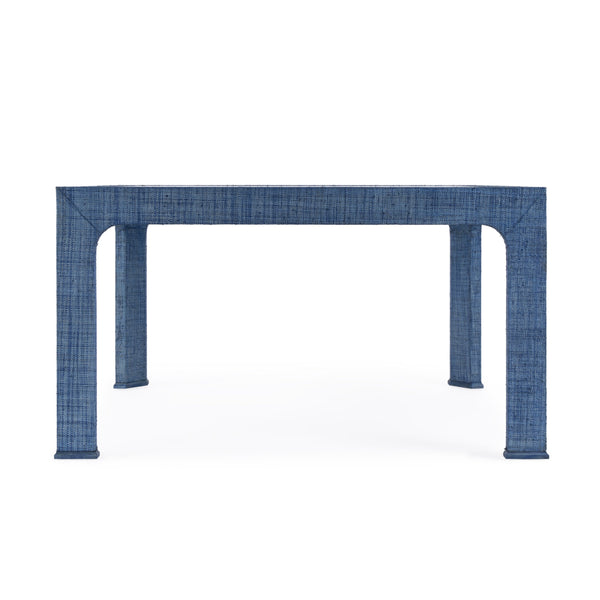 Butler Specialty Chatham Glass And Raffia Square Coffee Table - Modern Elegance With Textured Natural Finish Blue Saguran Raffia,Glass,Gmelina Arborea Wood 9153361-butler
