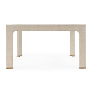 Butler Specialty Chatham Glass And Raffia Square Coffee Table - Modern Elegance With Textured Natural Finish Natural Saguran Raffia,Glass,Gmelina Arborea Wood 9153362-butler