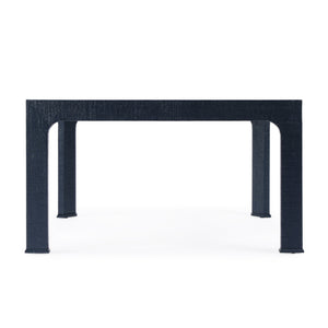 Butler Specialty Chatham Glass And Raffia Square Coffee Table - Modern Elegance With Textured Natural Finish Navy Blue Saguran Raffia,Glass,Gmelina Arborea Wood 9153410-butler