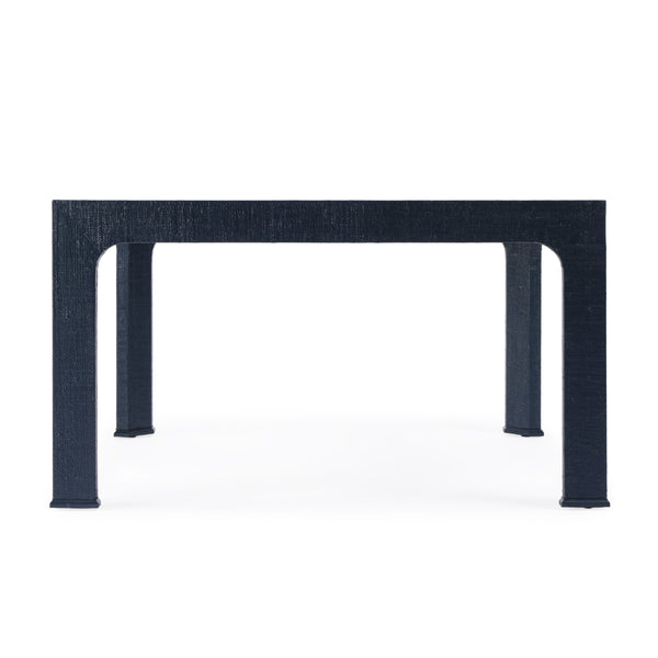 Butler Specialty Chatham Glass And Raffia Square Coffee Table - Modern Elegance With Textured Natural Finish Navy Blue Saguran Raffia,Glass,Gmelina Arborea Wood 9153410-butler