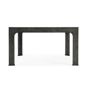 Butler Specialty Chatham Glass And Raffia Square Coffee Table - Modern Elegance With Textured Natural Finish Charcoal Saguran Raffia,Glass,Gmelina Arborea Wood 9153420-butler