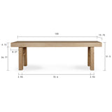 Lilys Capri Long Plank Console Table Weathered Natural Pinewood 100X16X31 9154