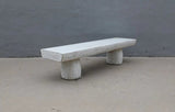 Lilys 68" Long 15-18 Inches Deep Capri Live Edge Primitive Bench/Table Distressed White 9155W-1