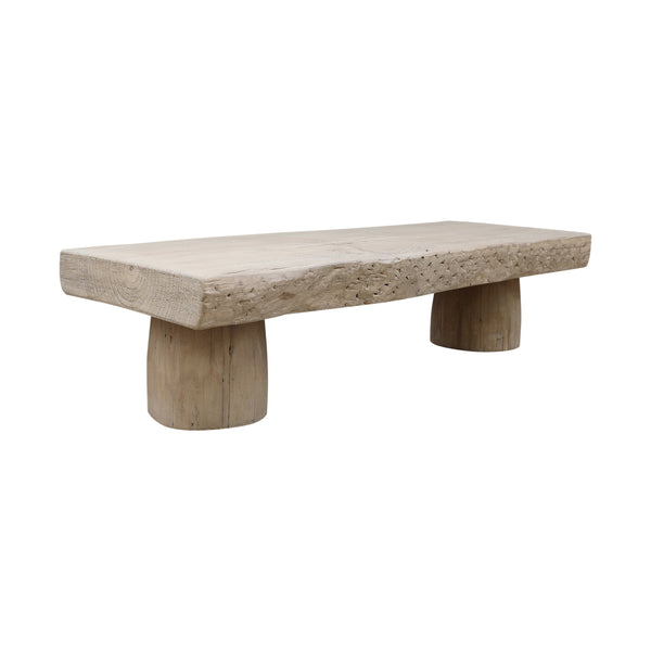 Lilys 67" Long 20-24 Inches Deep Capri Live Edge Primitive Coffee Table Weathered Natural(Size Vary) 9155