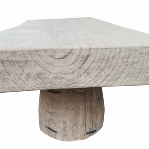 Lilys 67" Long 20-24 Inches Deep Capri Live Edge Primitive Coffee Table Weathered Natural(Size Vary) 9155
