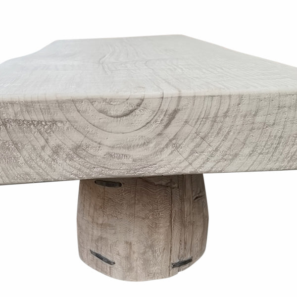 Lilys 67" Long 20-24 Inches Deep Capri Live Edge Primitive Coffee Table Weathered Natural(Size Vary) 9155