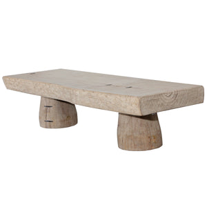 Lilys 67" Long 20-24 Inches Deep Capri Live Edge Primitive Coffee Table Weathered Natural(Size Vary) 9155