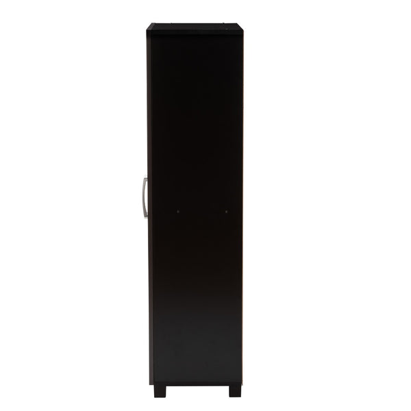 Baxton Studio Baxton Studio Modern Two-Tone Shoe Storage Cabinet - Stylish Wenge & Black, Compact Design for Entryways SESC294-Wenge-Shoe Cabinet