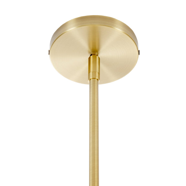 JLA Home Hampton Hill - Presidio Gold-Brass 5-Light Dimmable Chandelier with White Tapered Drum Shade, Adjustable 62.5" MPS150-0067