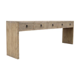Lilys Waterfall Console Table With Five Drawers Weathered Natural Wood 98X18X34 Pre-Order Only 9157-L