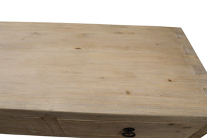 Lilys Waterfall Console Table With Five Drawers Weathered Natural Wood 98X18X34 Pre-Order Only 9157-L