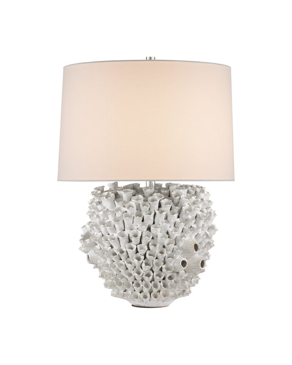 Currey & Company Manitapi Table Lamp - Handcrafted Ceramic Art With Coral-inspired Design & Unique Sea Elements White Ceramic 6000-1045-currey-company