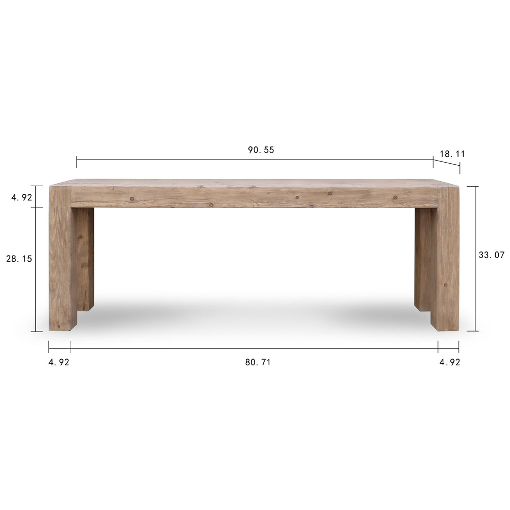 Lilys Capri Dovetail Console Table 91X18X33H 9158