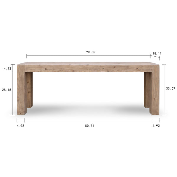Lilys Capri Dovetail Console Table 91X18X33H 9158