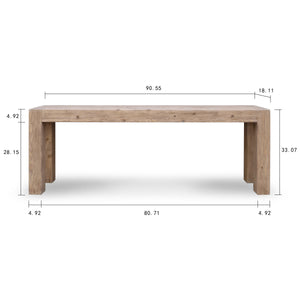 Lilys Capri Dovetail Console Table 91X18X33H 9158