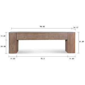 Lilys Magno I Console (Constructed From Old Foundational Beams Approx 98X14X32H) 9159