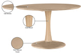 Tulip Natural Oak Dining Table 915Oak-T Meridian Furniture