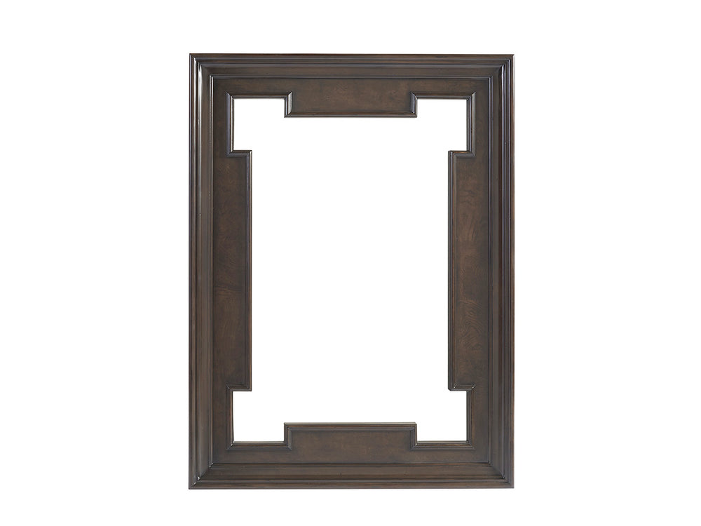 Lexington Barclay Butera Highwood Rectangular Mirror - Chic Hollywood Regency Design With Elegant White Ash Burl Accents Wilshire  915-205